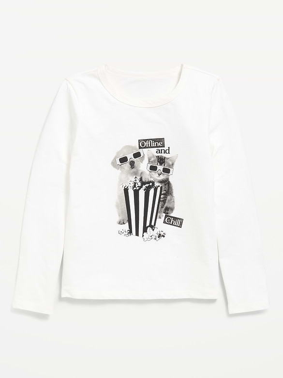 Long-Sleeve Graphic T-Shirt for Girls