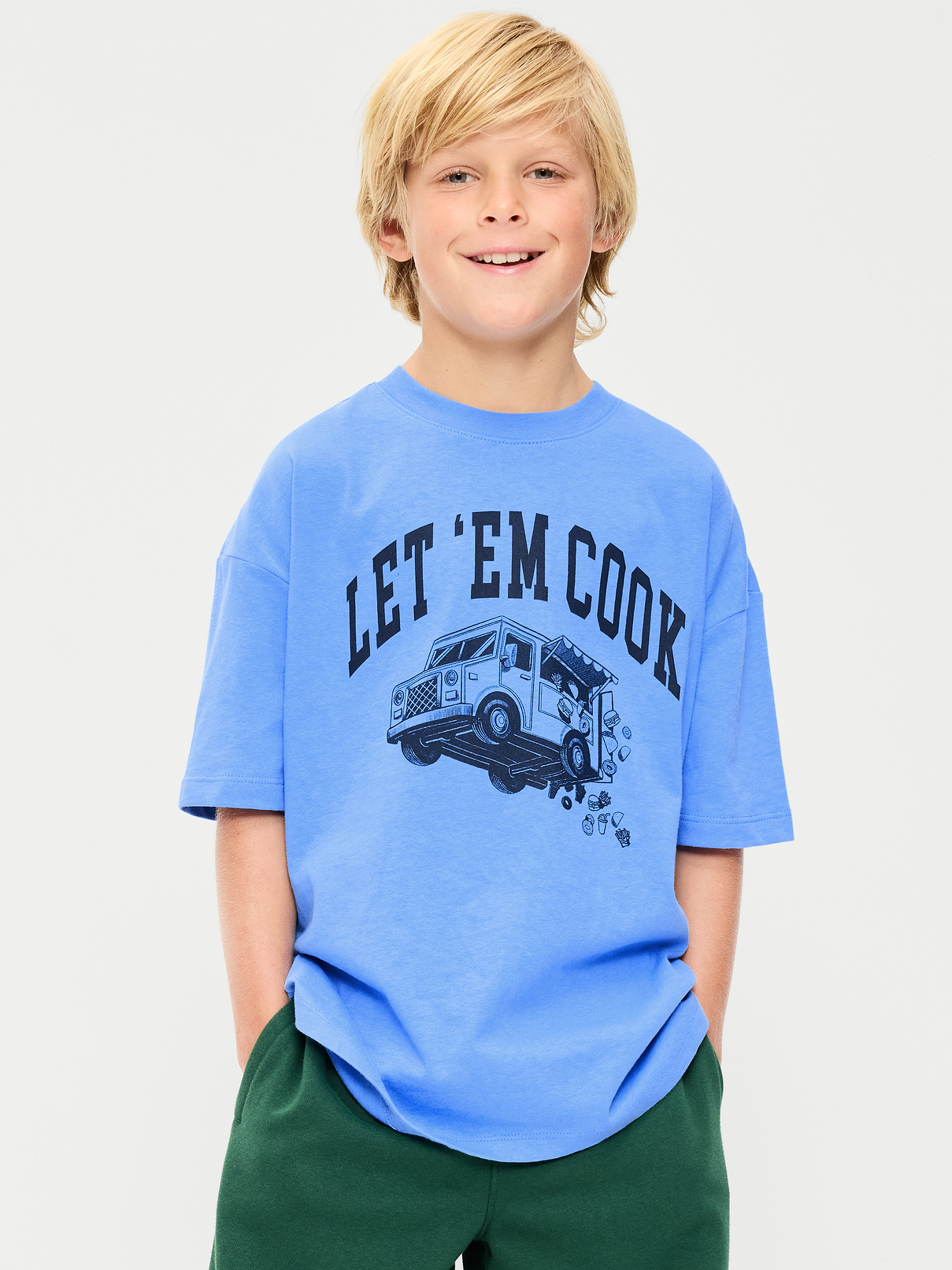 Image number 1 showing, Oversized Short-Sleeve Graphic T-Shirt for Boys