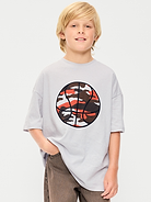 Image number 1 showing, Oversized Short-Sleeve Graphic T-Shirt for Boys