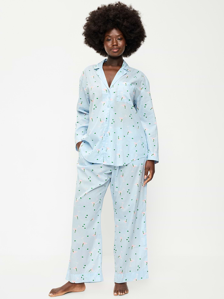 Image number 4 showing, Poplin Pajama Pant Set