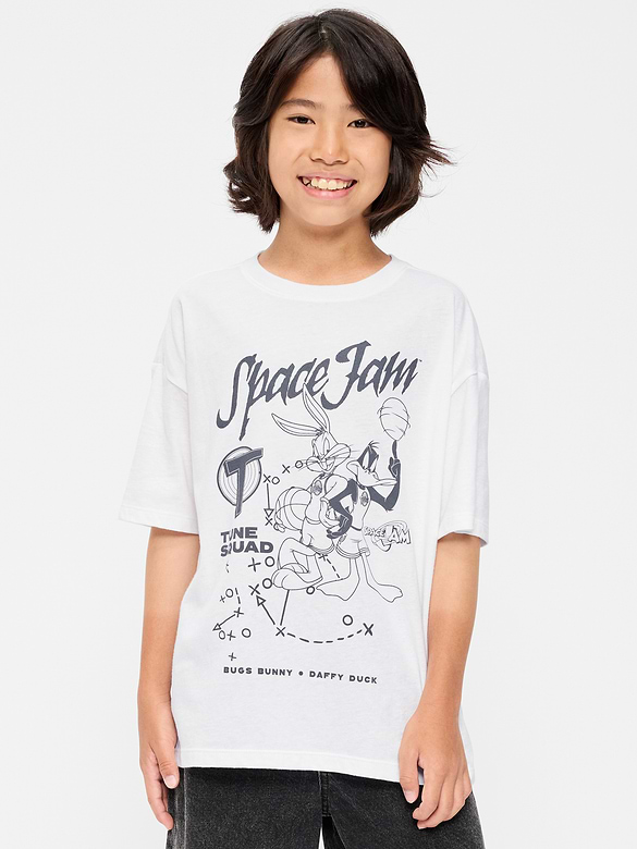 Space Jam™ Oversized Gender-Neutral Graphic T-Shirt for Kids