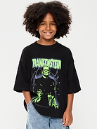 Image number 1 showing, Frankenstein™ Oversized Gender-Neutral Graphic T-Shirt for Kids