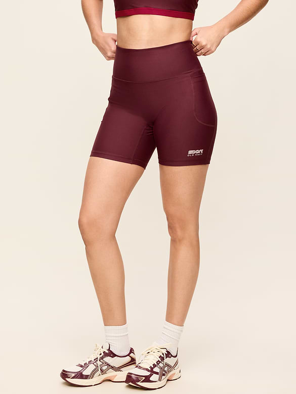 Extra-High Waisted PowerSoft Boundless Pocket Biker Shorts-- 6-inch inseam - No Front Seam