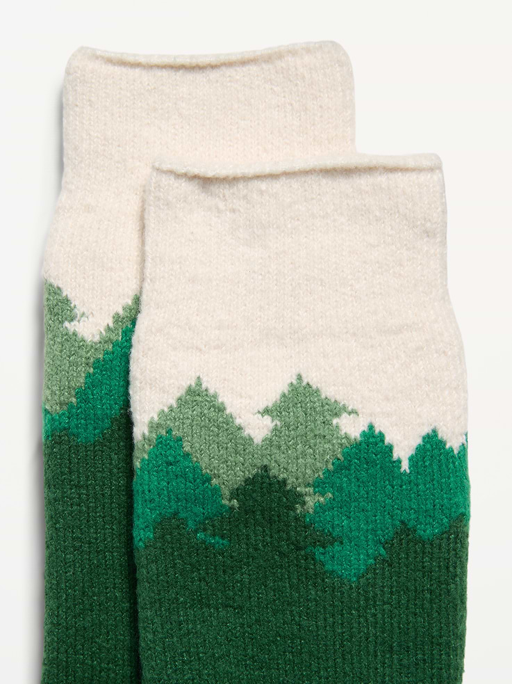 Image 2 of 2, Cozy-Lined Crew Socks for Men