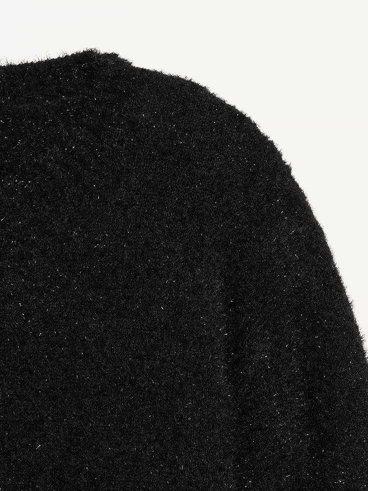 Image 6 of 6, Oversized Shine Crew-Neck Sweater