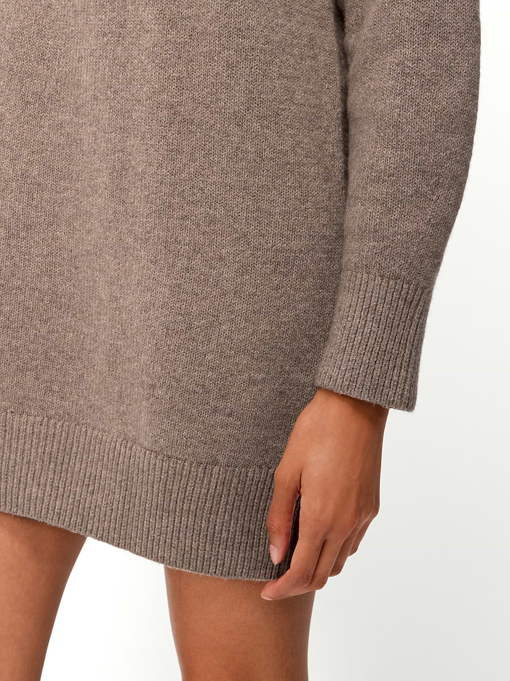 Image 5 of 9, SoSoft Long-Sleeve V-Neck Mini Sweater Dress