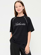 Image number 1 showing, Oversized Short-Sleeve Graphic T-Shirt for Girls