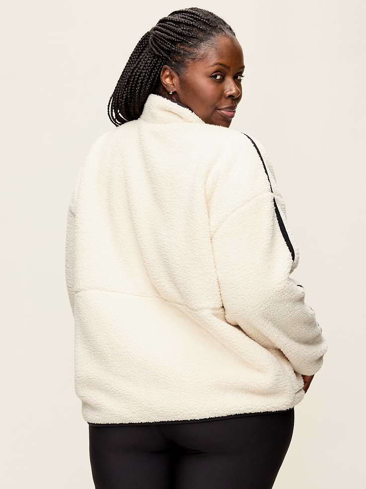 Image 9 of 9, Loose Sherpa Quarter-Zip Pullover