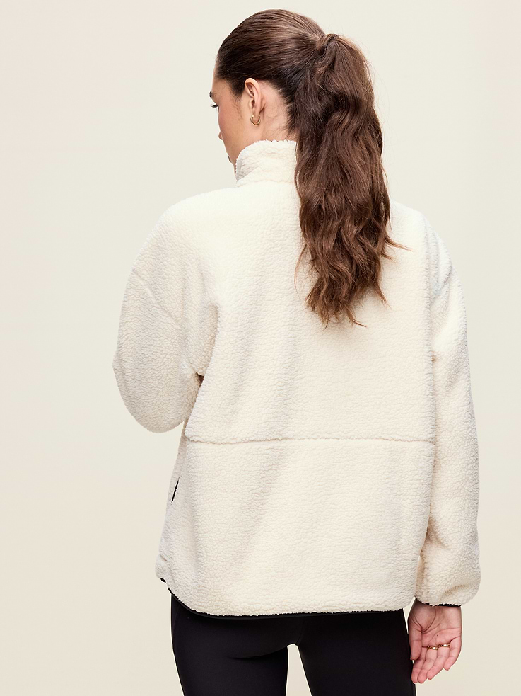 Image 2 of 9, Loose Sherpa Quarter-Zip Pullover