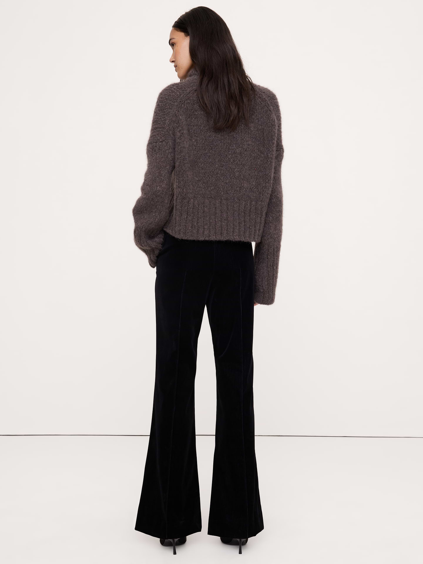 Image 2 of 4, High-Rise Super Flare Flocked Pant