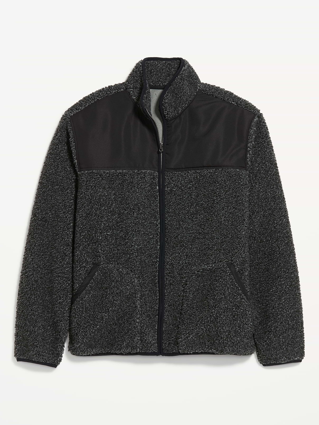 Image 1 of 2, standing collar, long sleeves, drop shoulders, full zip, hand-warming pockets, Product #1182207