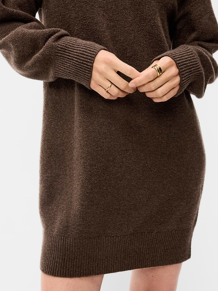 Image 5 of 9, SoSoft Long-Sleeve V-Neck Mini Sweater Dress