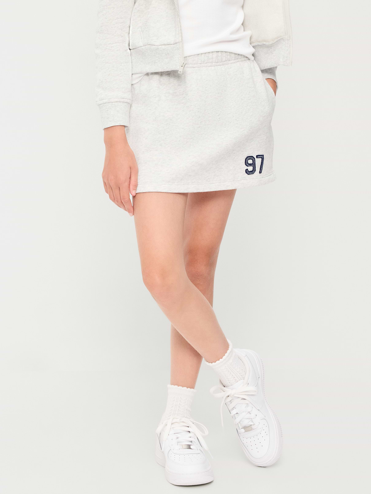 L'image numéro 1 présente Jupe-short en molleton pour fille