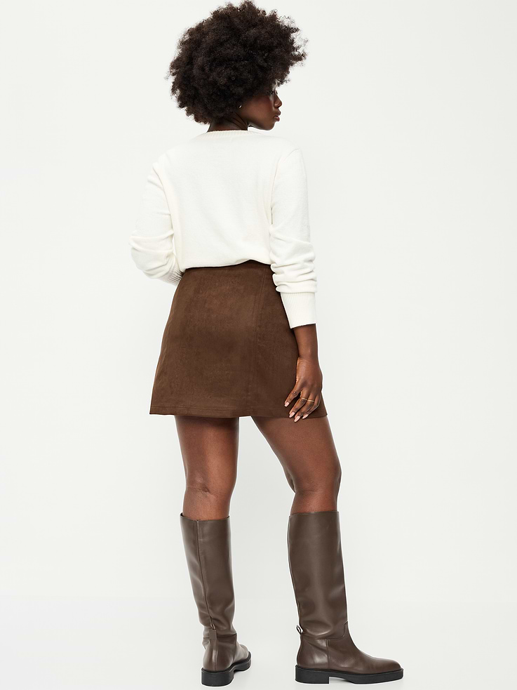 Image number 6 showing, Faux-Suede Mini Skirt