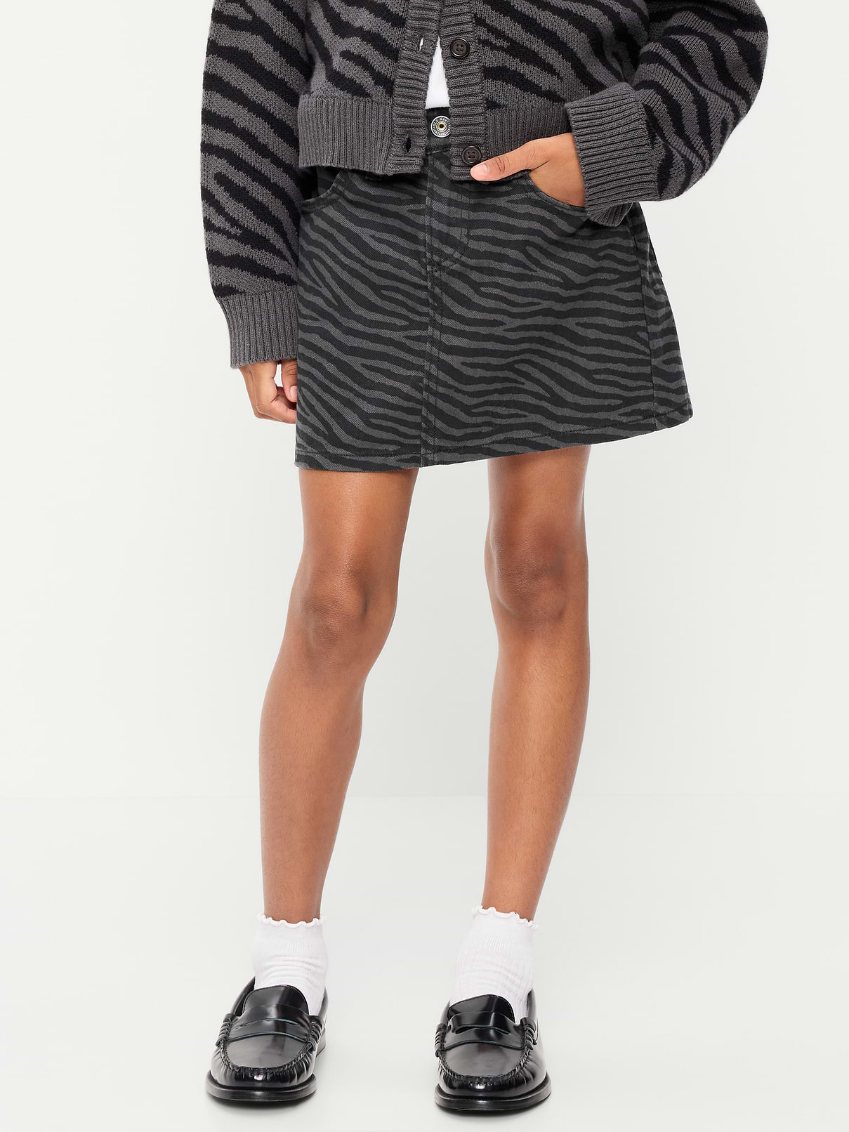 Image number 1 showing, Mid-Rise Denim Skirt for Girls