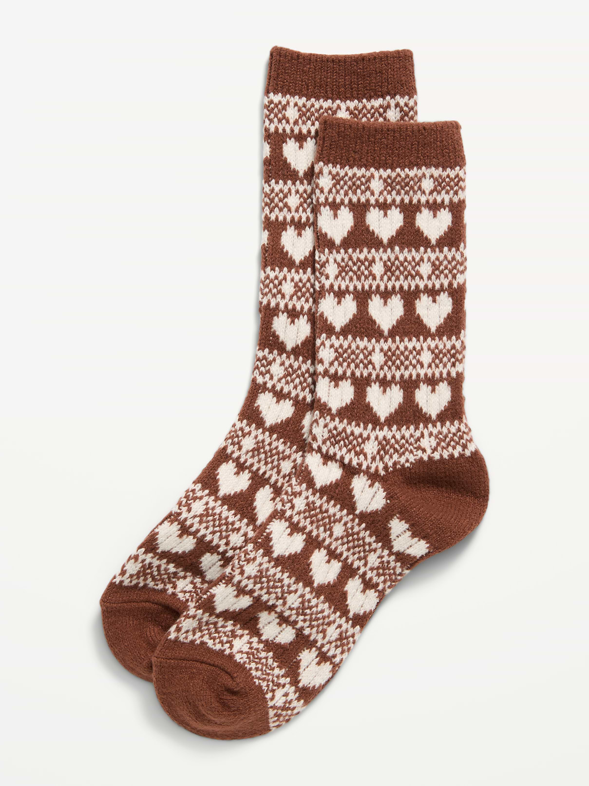 Image 1 of 2, rib-knit openings, notched seams for comfort, fair isle print, Product #908029