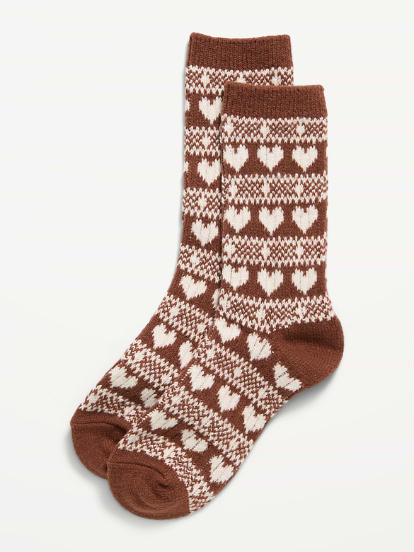 Fair Isle Crew Socks for Women