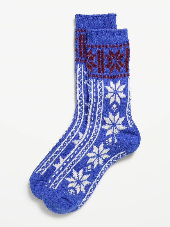 Fair Isle Crew Socks for Women