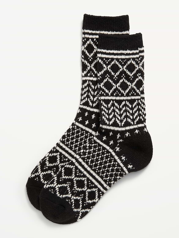Fair Isle Crew Socks for Women