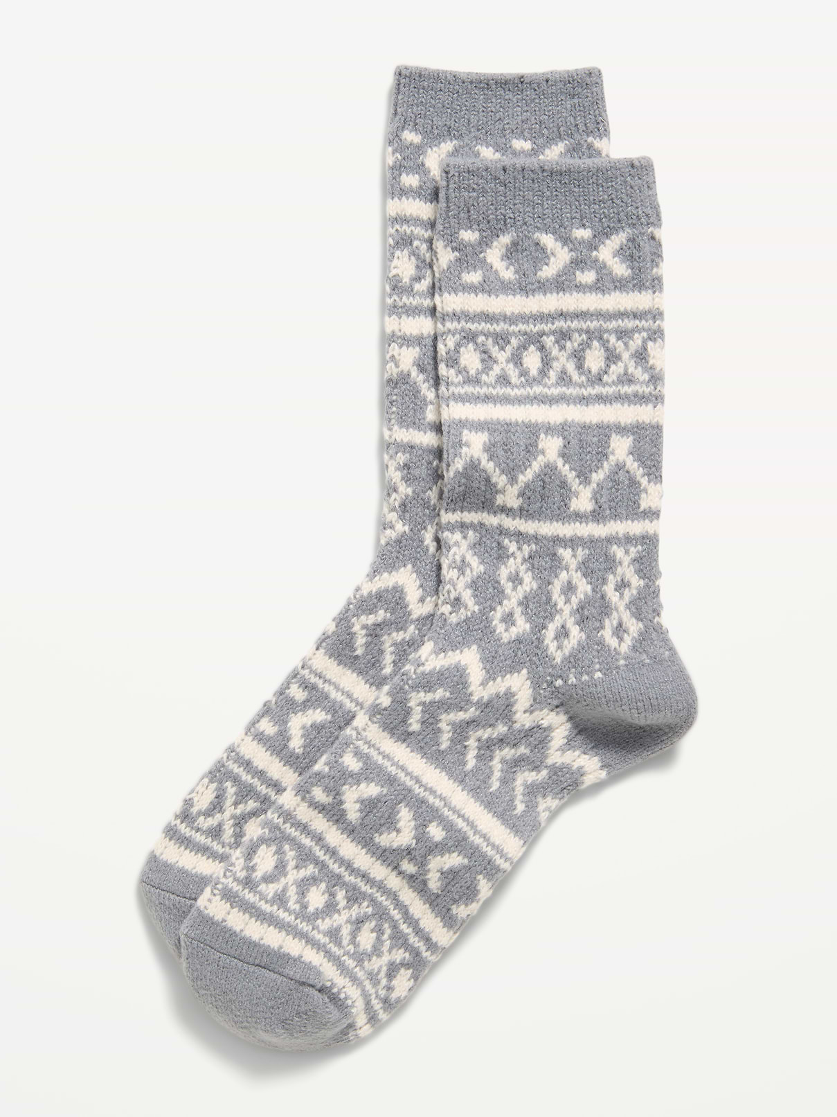 Image 1 of 2, rib-knit openings, notched seams for comfort, fair isle print, Product #908029