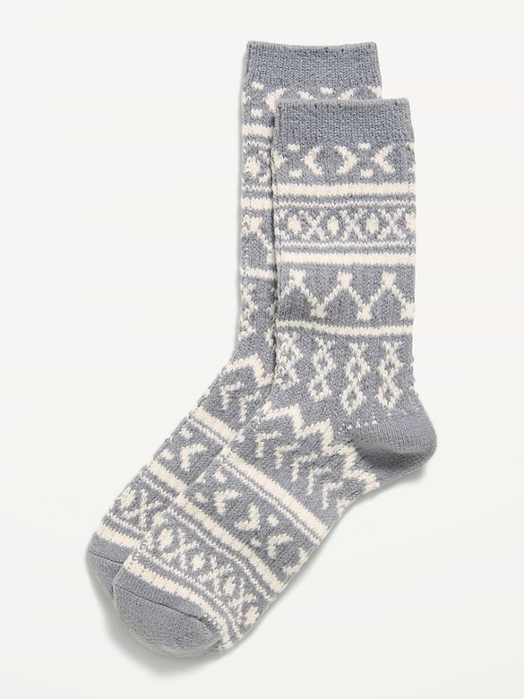Fair Isle Crew Socks for Women