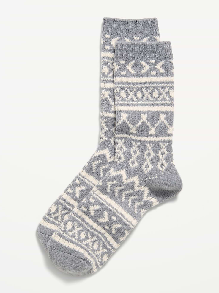 Image 1 de 2, Ouverture en tricot côtelé., Coutures crantées pour un confort accru., Motif jacquard., Produit #908029
