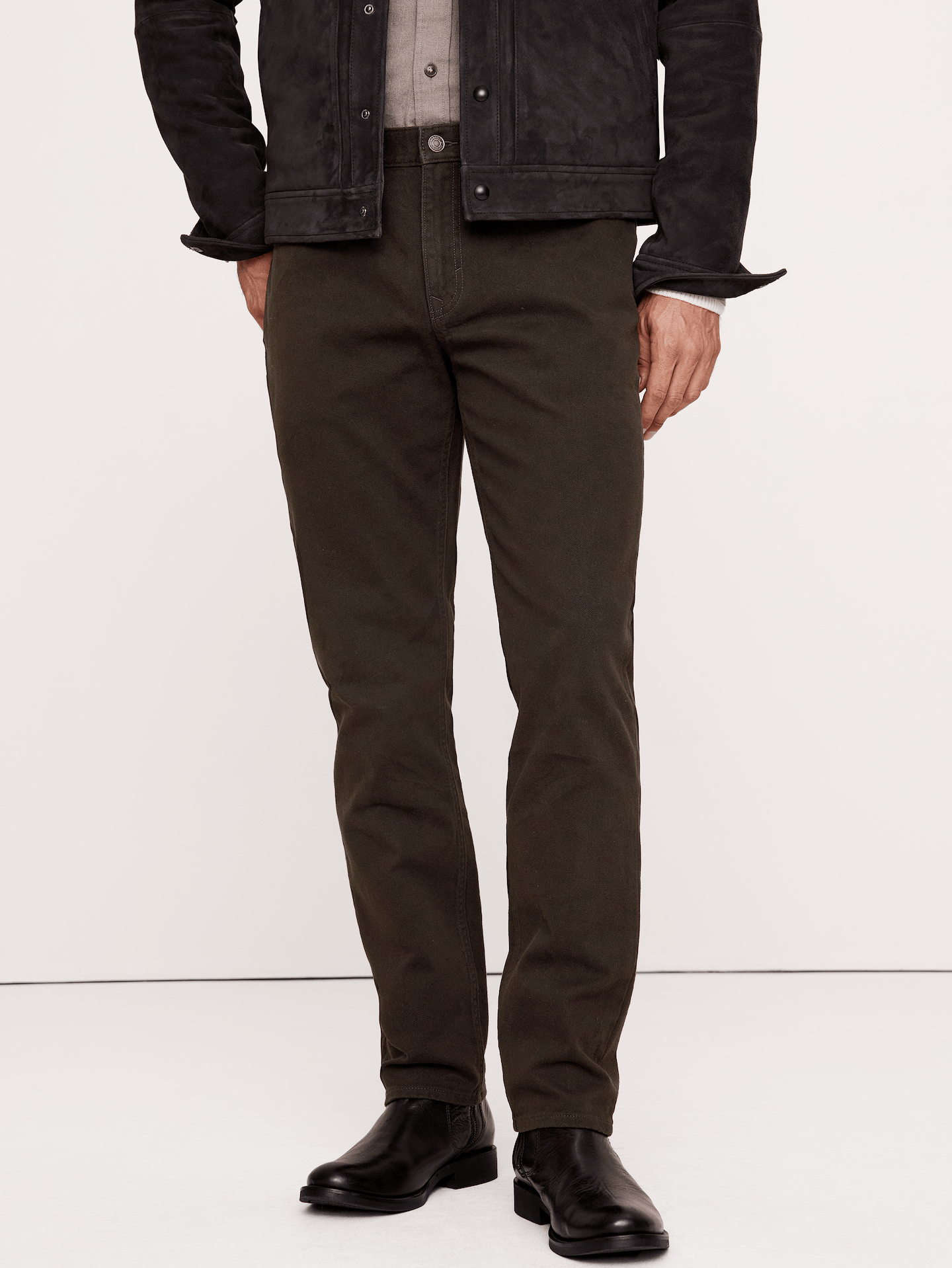 Image 3 de 8, Pantalon Voyageur étroit en tissu brossé