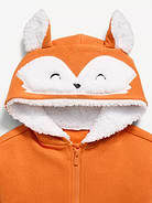Image number 2 showing, Oversized Critter Full-Zip Hoodie for Toddler Boys