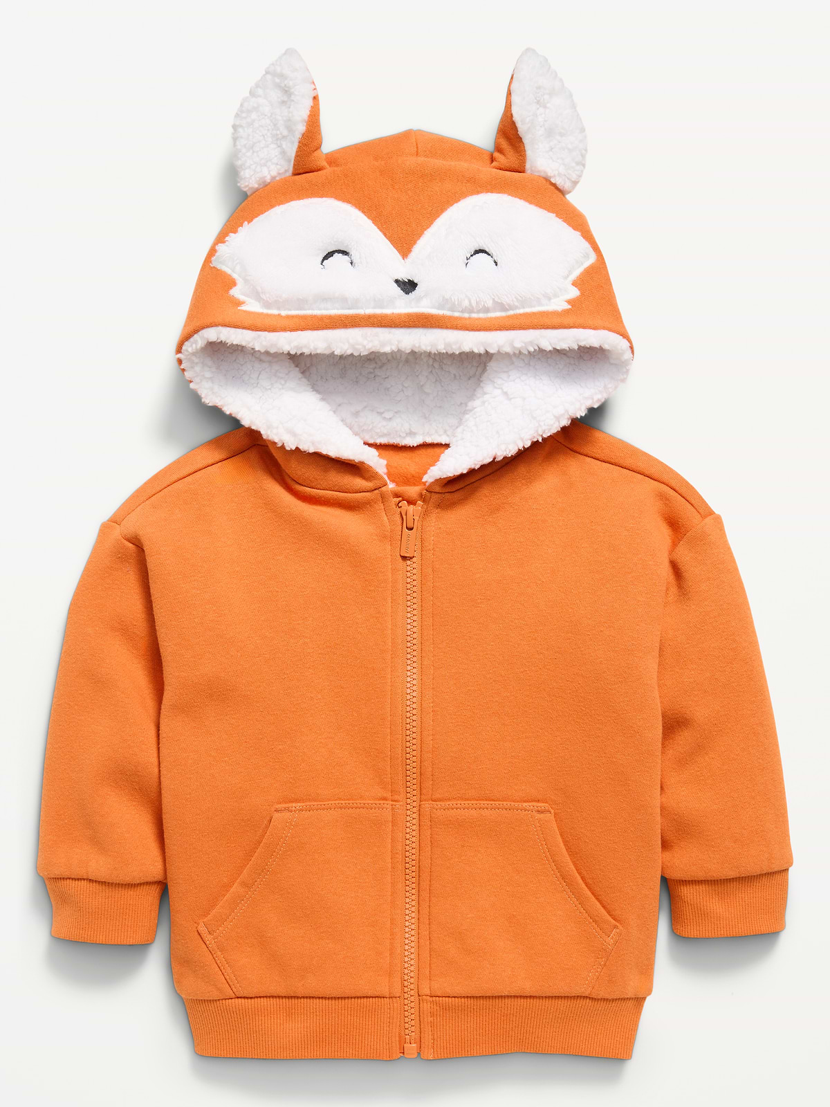 Oversized Critter Full-Zip Hoodie for Toddler Boys