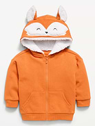 Image number 1 showing, Oversized Critter Full-Zip Hoodie for Toddler Boys