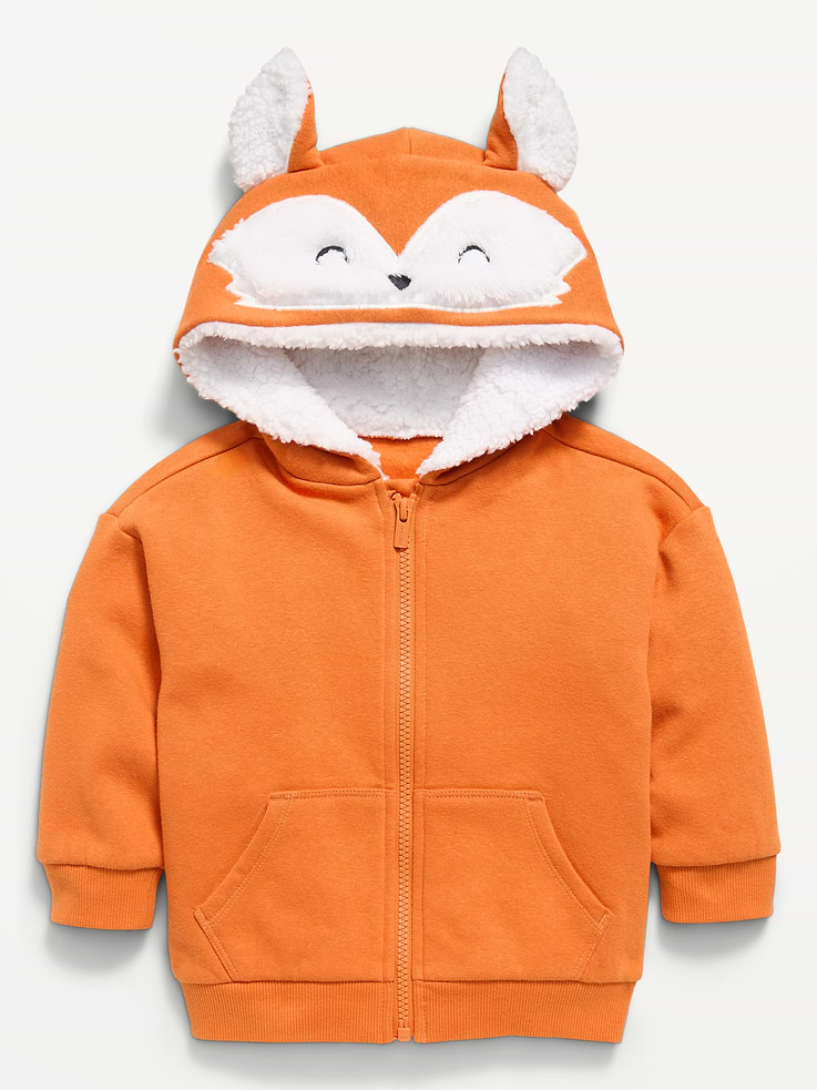 Image 1 of 2, built-in hood, fox "ears" at crown, long sleeves, full zipper, hand-warming pockets, Product #908267