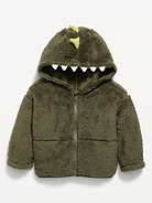 Image 1 of 2, built-in hood, dino "spikes" and "teeth" at crown, dino "spikes" along back, long sleeves, full length zipper, on-seam pockets, Product #908199