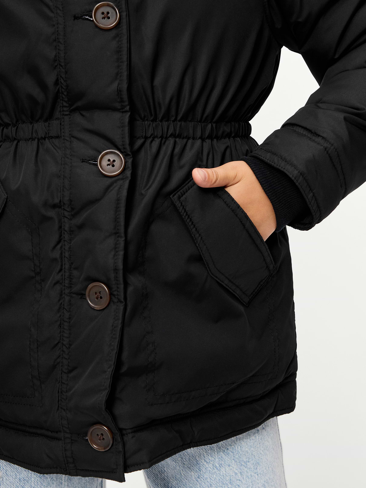 Image number 4 showing, Water-Resistant Parka Jacket for Girls