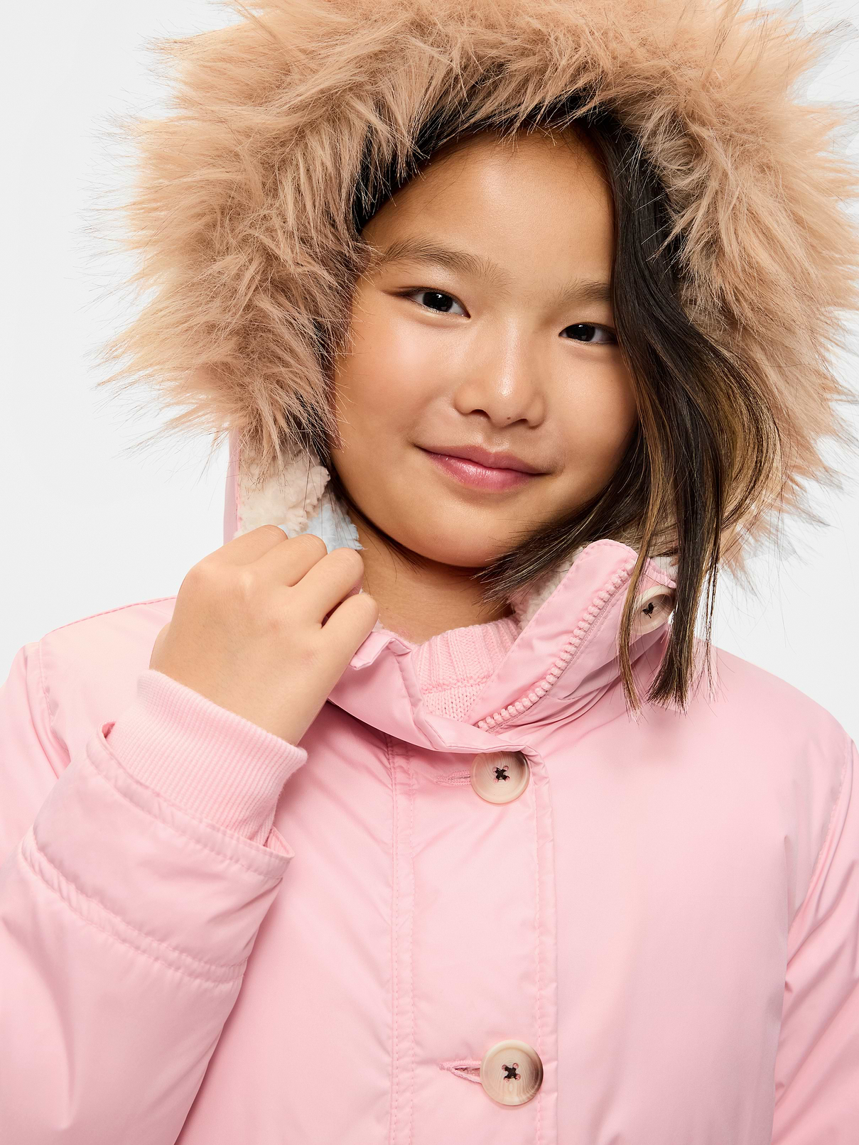 Image number 3 showing, Water-Resistant Parka Jacket for Girls