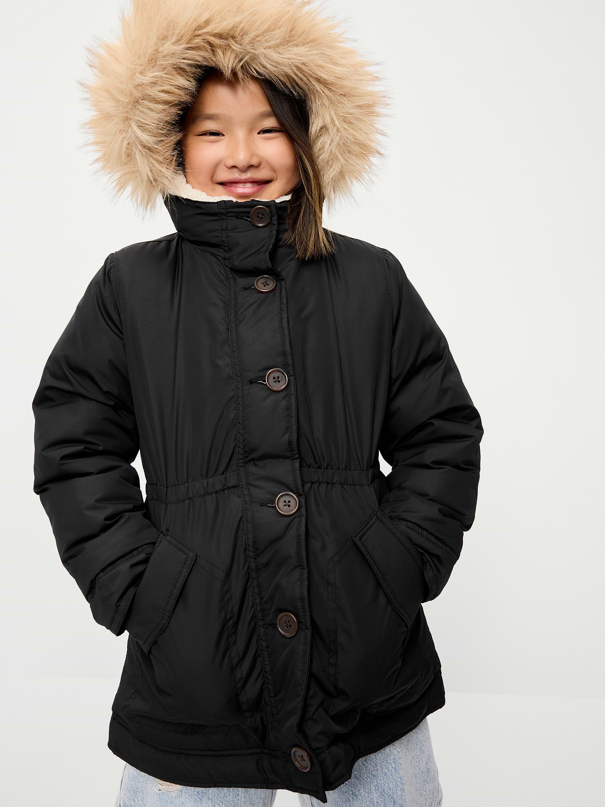 Image number 3 showing, Water-Resistant Parka Jacket for Girls