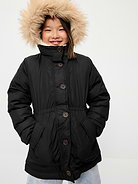 Image number 3 showing, Water-Resistant Parka Jacket for Girls