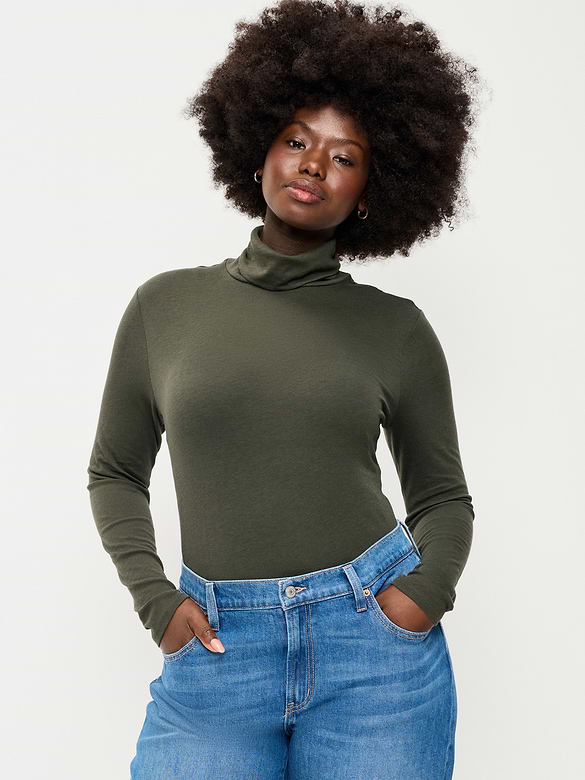 Slim-Fit Ribbed Turtleneck