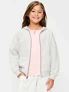 Image number 1 showing, Oversized Fleece Full-Zip Hoodie for Girls