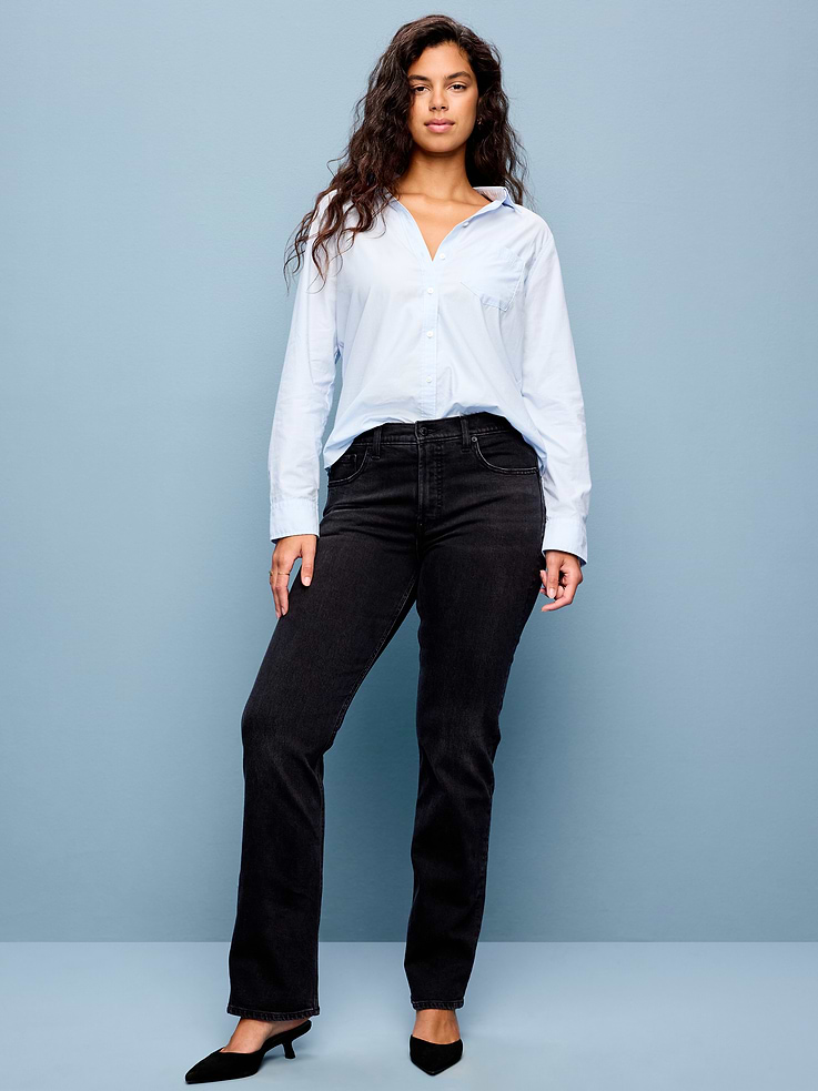 Image number 6 showing, Mid-Rise Straight Jeans
