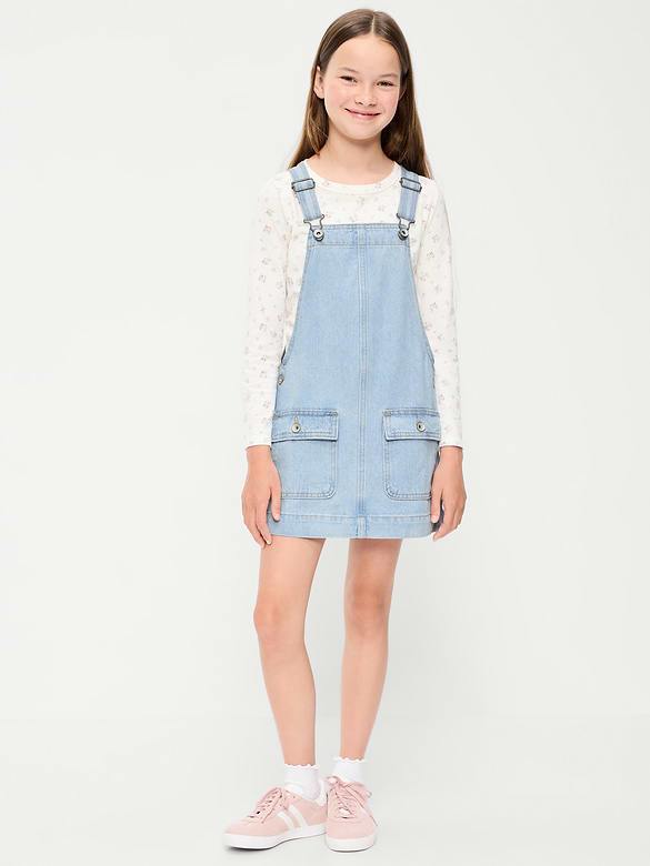 Denim Skirtall Dress for Girls