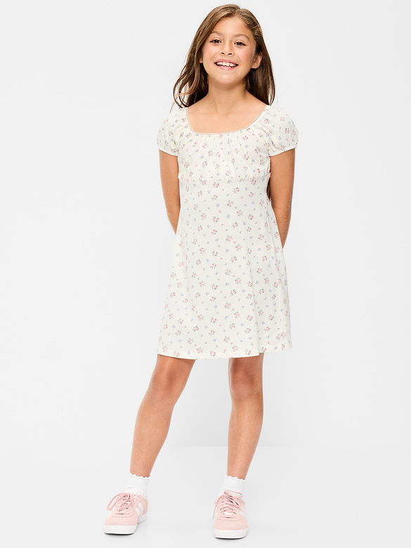 Printed Fit and Flare Dress for Girls