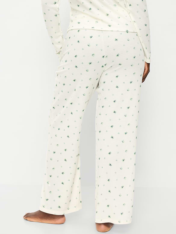 Waffle-Textured Pajama Pants