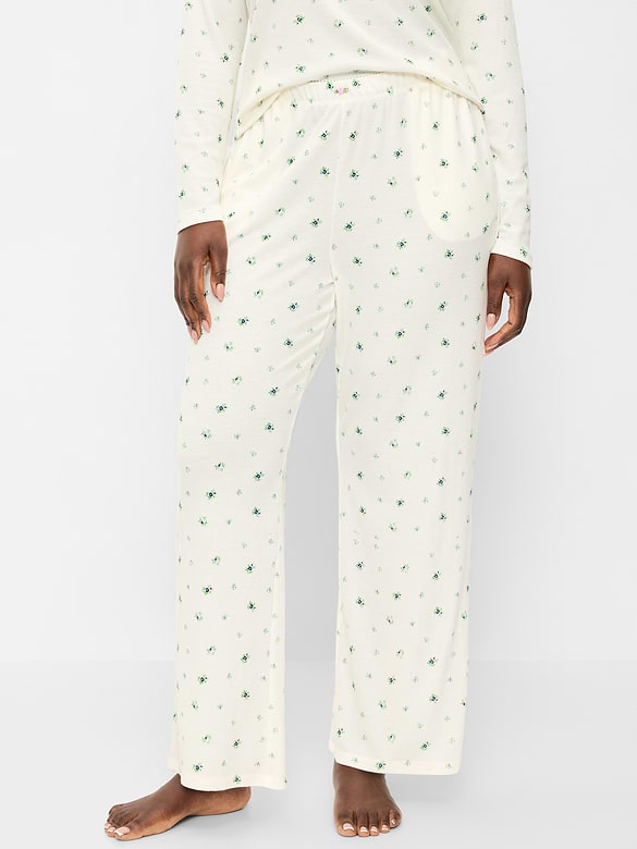 Waffle-Textured Pajama Pants