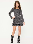 Image number 1 showing, Fitted Long-Sleeve Ruffled Dress for Girls