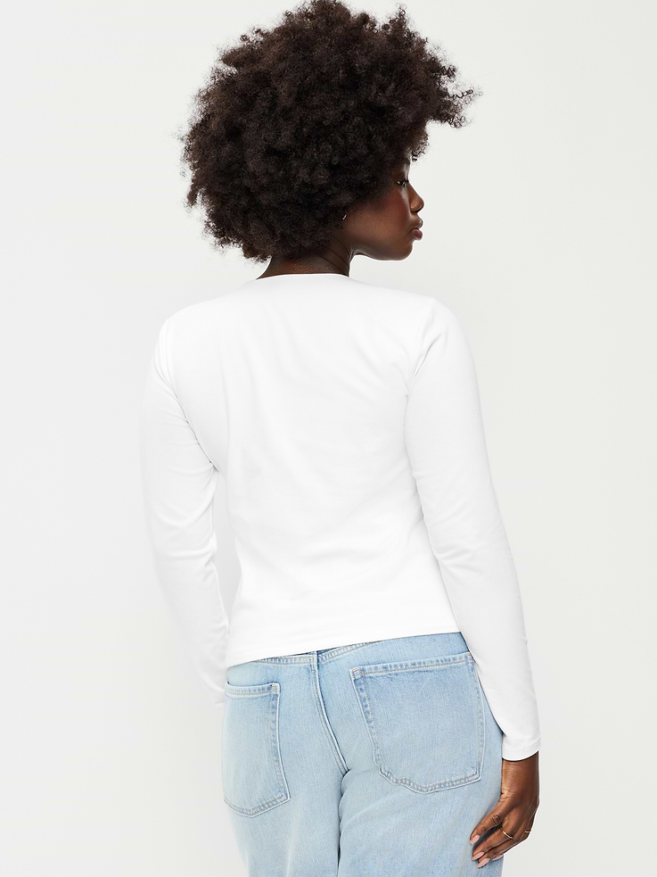 Image number 6 showing, Hug Double-Layer Crew-Neck Long-Sleeve Top