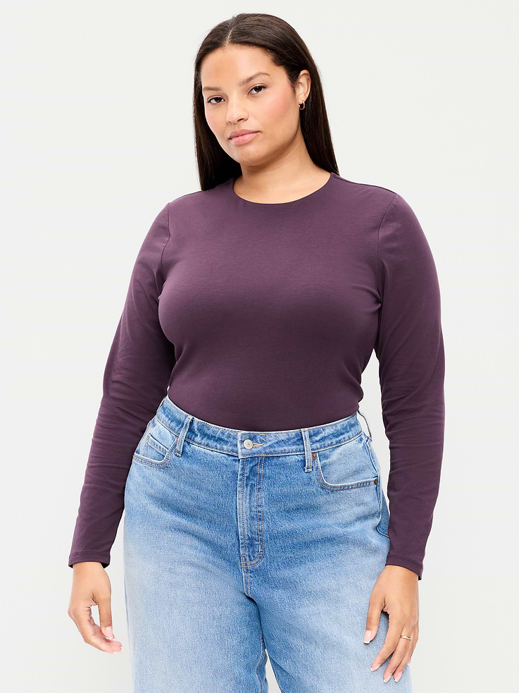 Image number 7 showing, Hug Double-Layer Crew-Neck Long-Sleeve Top