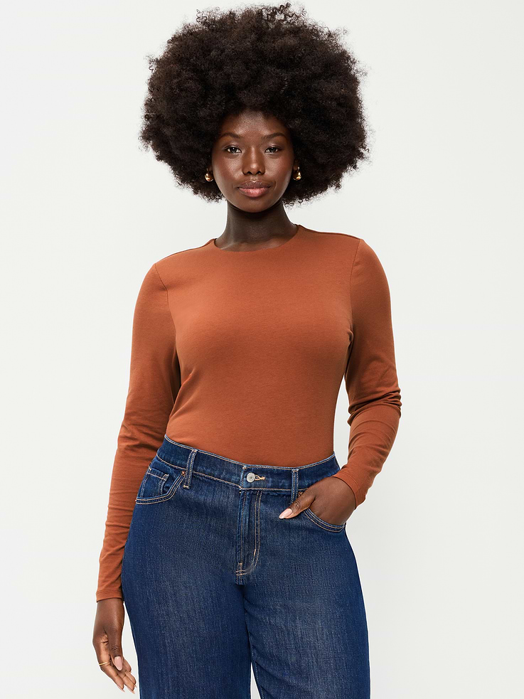 Image number 4 showing, Hug Double-Layer Crew-Neck Long-Sleeve Top