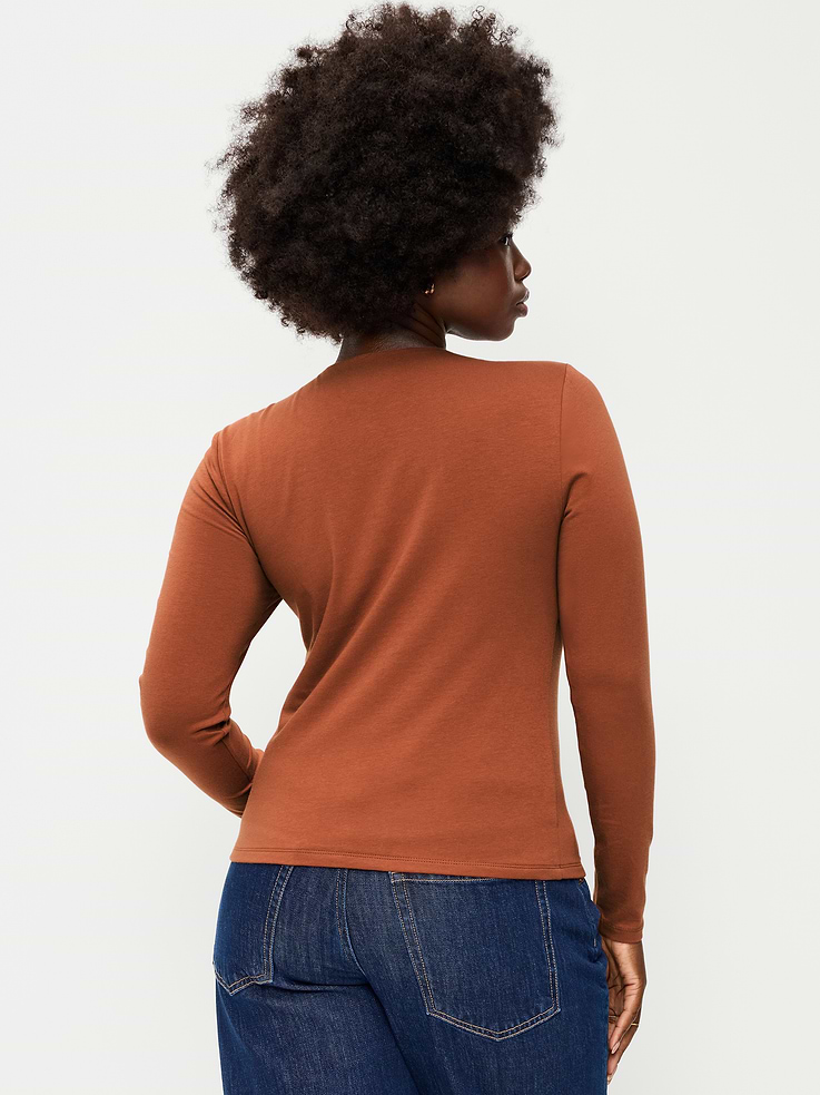 Image number 5 showing, Hug Double-Layer Crew-Neck Long-Sleeve Top