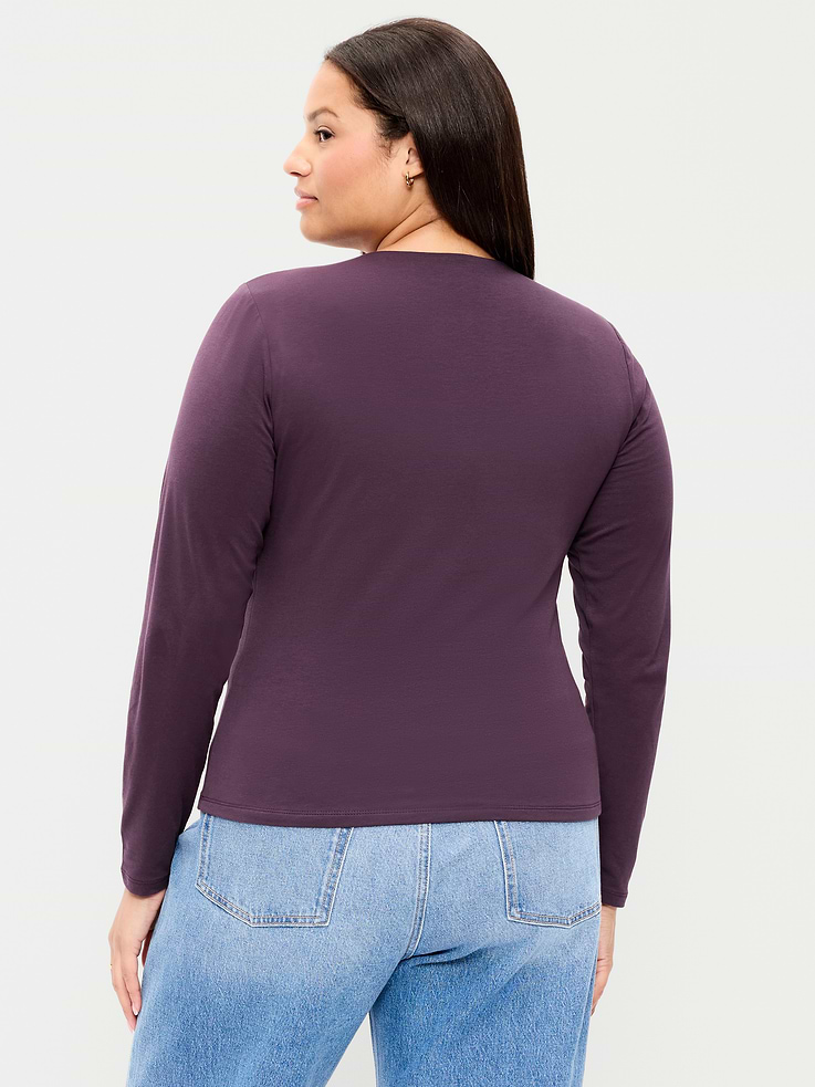 Image number 8 showing, Hug Double-Layer Crew-Neck Long-Sleeve Top