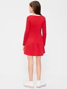 Image 2 of 4, CozePlush Fit and Flare Long-Sleeve Dress for Girls